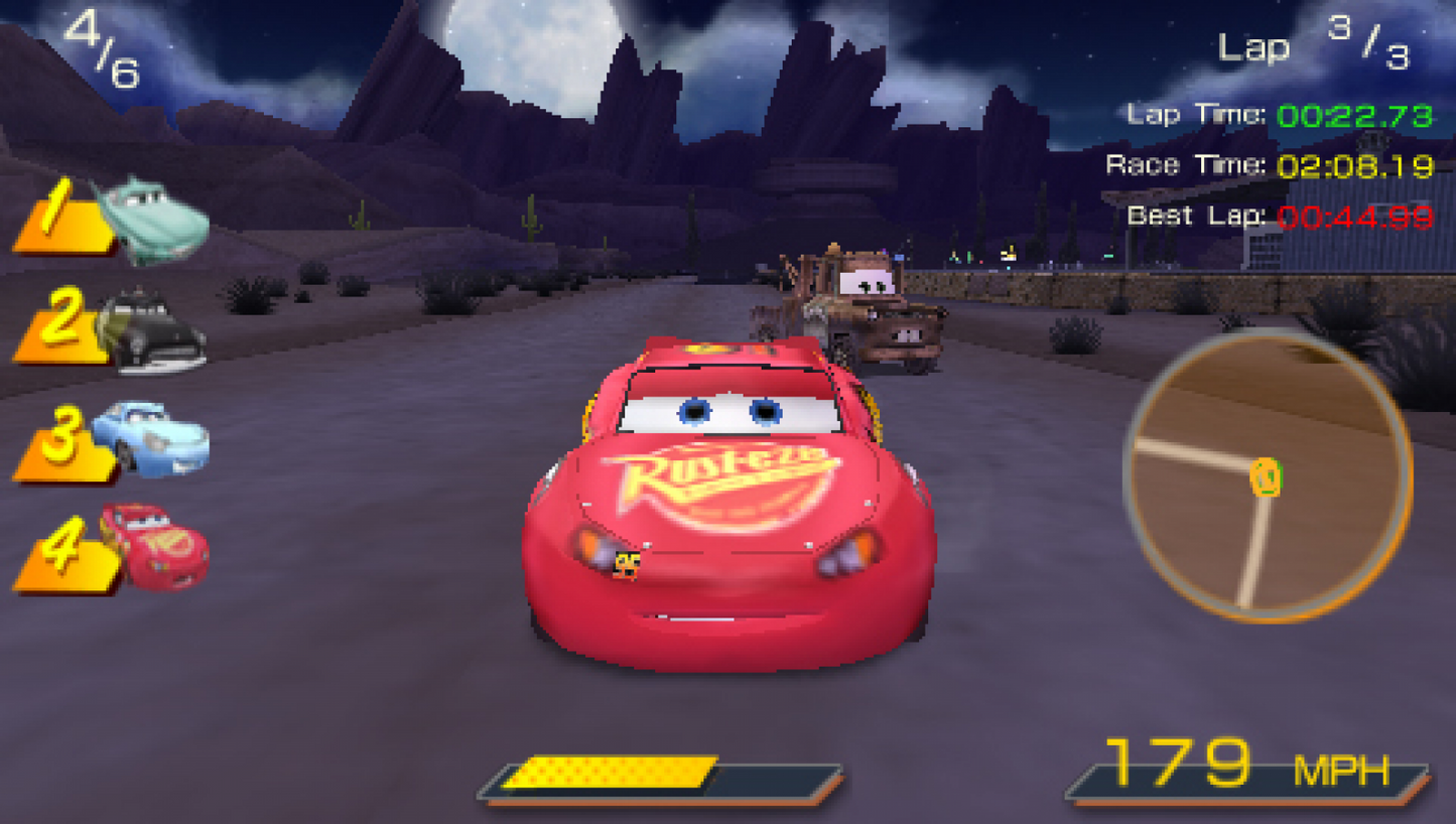 Disney Pixar Cars [Greatest Hits] – PlayStation Portable (PSP) gameplay for racing adventure video game