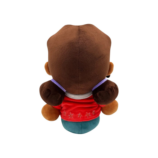 Five Nights at Freddy's Cassie 9 inch plush featuring soft premium fabric embroidered character details inspired by the Security Breach Ruin storyline collectible horror game merchandise display quality gaming room decor gift for Five Nights at Freddy's fans collectible gaming appeal