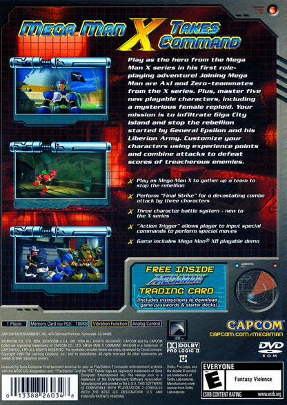 Mega Man X Command Mission PS2 PlayStation 2 JRPG role playing game retro video game back of case