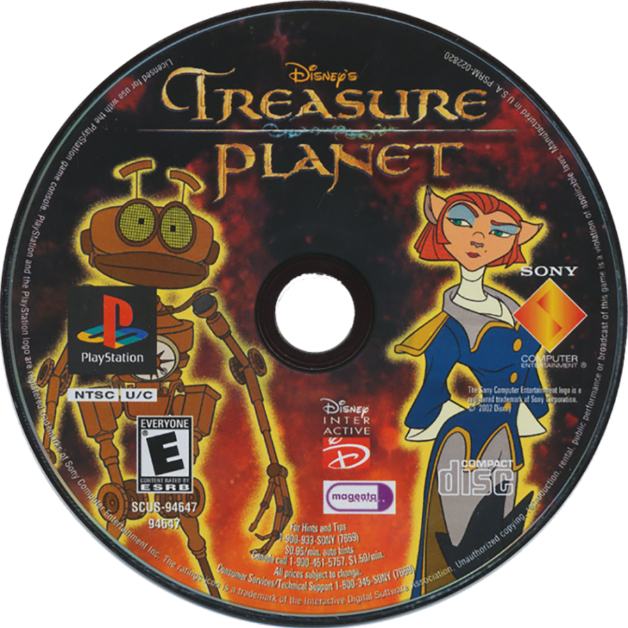 Treasure Planet PS1 PlayStation 1 action adventure platformer sci fi space exploration game retro video game disc