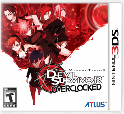 Shin Megami Tensei: Devil Survivor Overclocked cover art for Nintendo 3DS (3DS) tactical role-playing video game