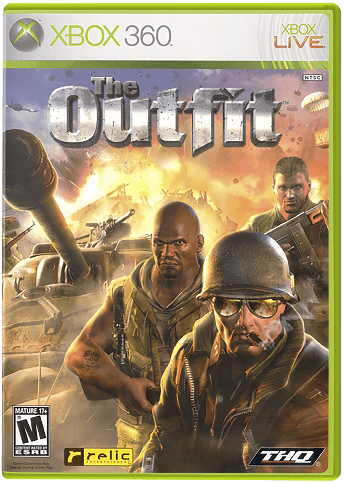 The Outfit Xbox 360 cover art for action strategy video game.