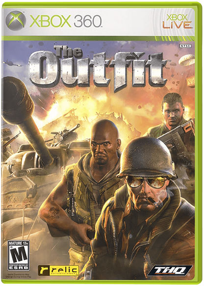 The Outfit Xbox 360 cover art for action strategy video game.