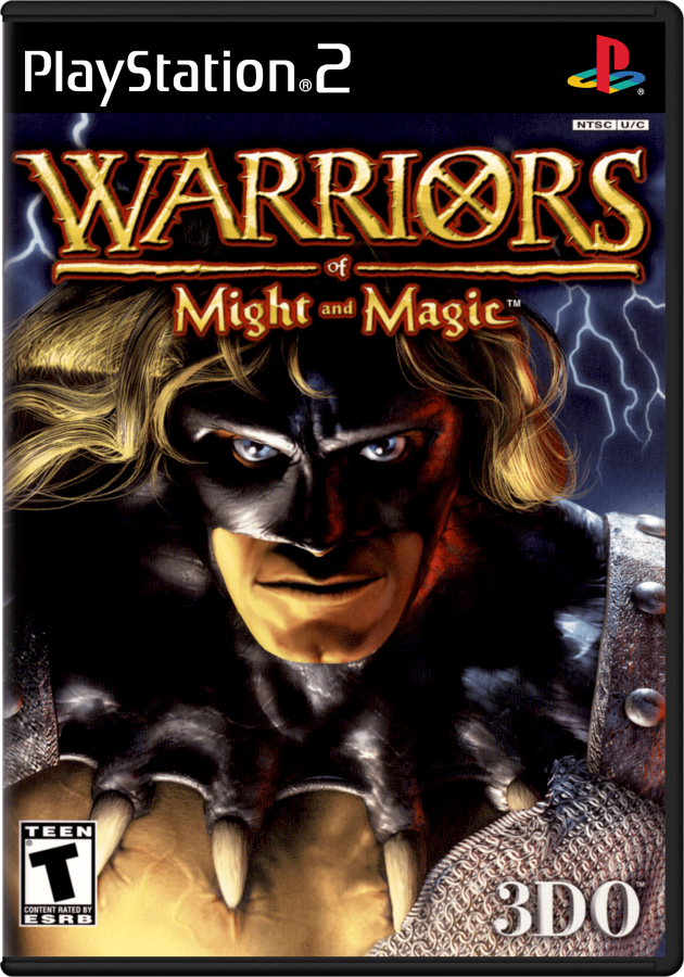 Warriors of Might and Magic – PlayStation 2 (PS2) video game cover image, action role-playing game.