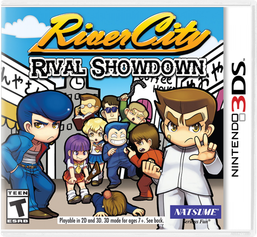 River City: Rival Showdown cover art for Nintendo 3DS (3DS) beat 'em up action video game