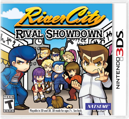 River City: Rival Showdown cover art for Nintendo 3DS (3DS) beat 'em up action video game