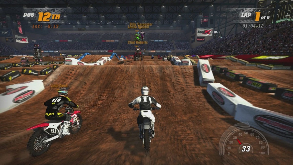 MX vs. ATV: Supercross gameplay for Xbox 360 (X360) off-road racing video game