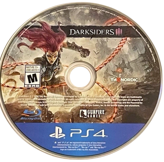 Darksiders III – PlayStation 4 (PS4) video game disc, action-adventure by Gunfire Games