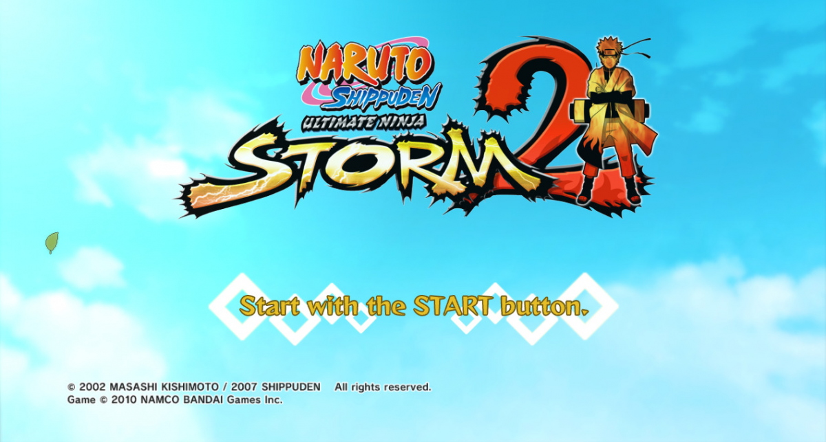 Naruto Shippuden Ultimate Ninja Storm 2 [Import][Collectors Edition] title screen for PlayStation 3 (PS3) video game