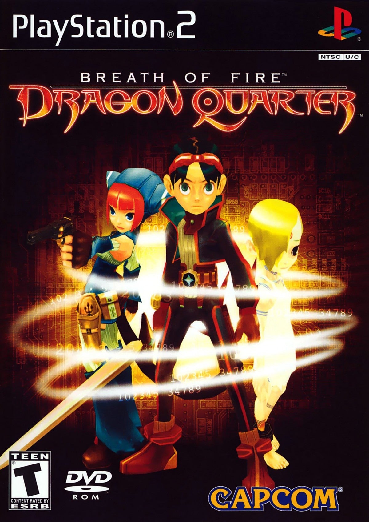 Breath of Fire Dragon Quarter PS2 Sony PlayStation 2 JRPG role playing game Capcom turn based combat survival dungeon crawling sci fi fantasy dragon transformation D ratio system strategic gameplay story driven adventure retro gaming PlayStation 2 software video game title cover art