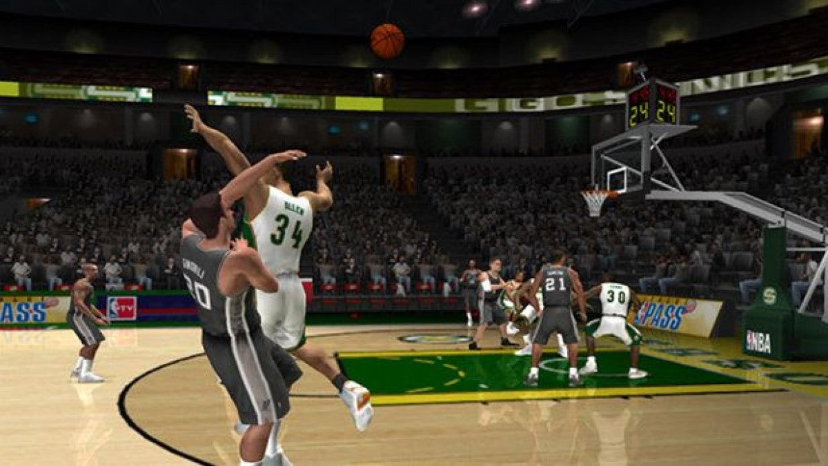 NBA 06 retro PlayStation 2 video game NBA 06 basketball sports simulation realistic gameplay NBA teams competitive multiplayer franchise mode console title PlayStation 2 release gameplay