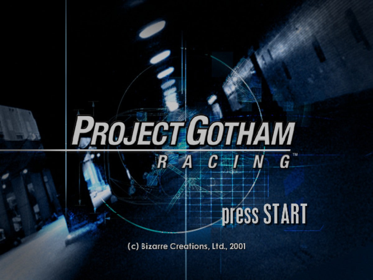 Project Gotham Racing title screen for Xbox (XBOX) video game
