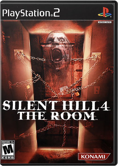 Silent Hill 4: The Room – PlayStation 2 (PS2) video game cover image, survival horror game.