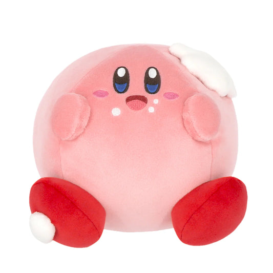 Kirby Mochi Mochi 6 inch plush toy featuring soft squishy design adorable Kirby character official Nintendo collectible and cute display plush for fans
