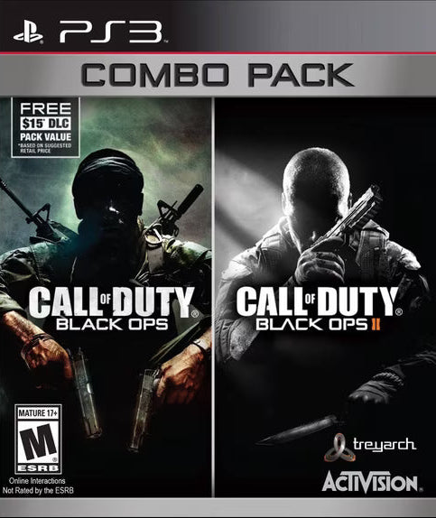 LocalID_68026Call of Duty Black Ops I and II Combo Pack PS3 inspired design featuring military first person shooter aesthetic covert operations intense firefights cinematic campaigns multiplayer combat futuristic and Cold War warfare action packed gaming presentation cover 