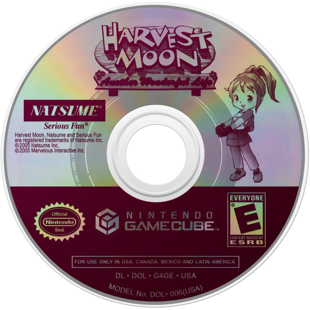 Harvest Moon Another Wonderful Life for Nintendo GameCube farming simulation RPG featuring crop growing livestock raising marriage system village life and seasonal events gameplay disc