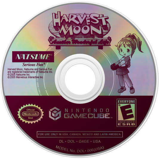 Harvest Moon Another Wonderful Life for Nintendo GameCube farming simulation RPG featuring crop growing livestock raising marriage system village life and seasonal events gameplay disc