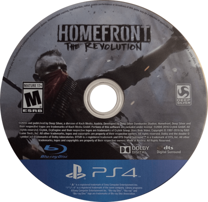 Homefront: The Revolution [SteelBook Edition] – PlayStation 4 (PS4) video game disc, open-world first-person shooter published by Deep Silver