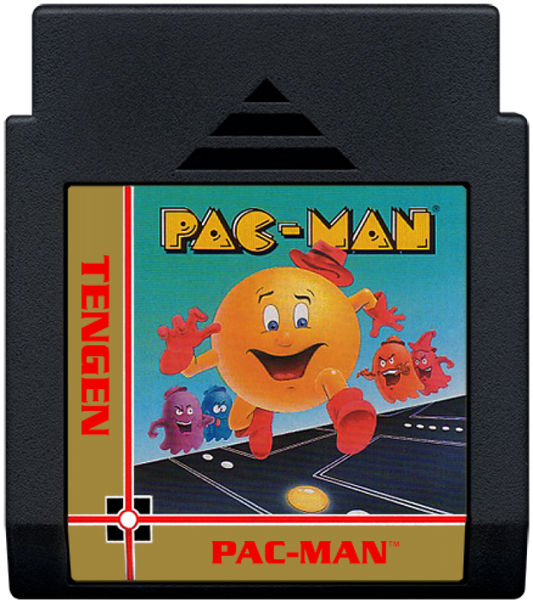 Pac-Man [Tengen][Black Cart] cartridge for Nintendo Entertainment System (NES) retro video game