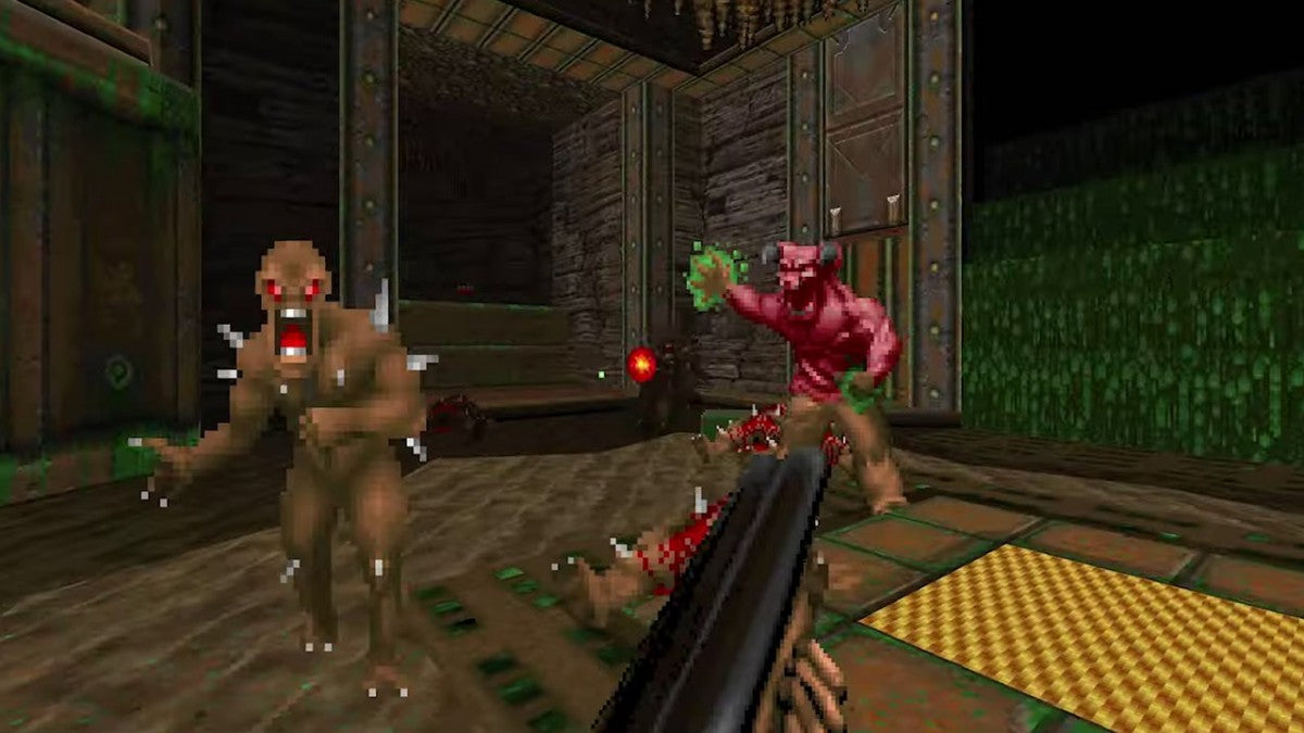 DOOM The Classics Collection for Nintendo Switch featuring classic first person shooter action with multiple iconic DOOM titles included gameplay