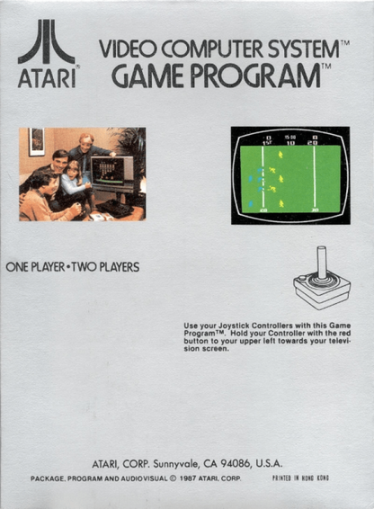 RealSports Football back cover art for Atari 2600 video game