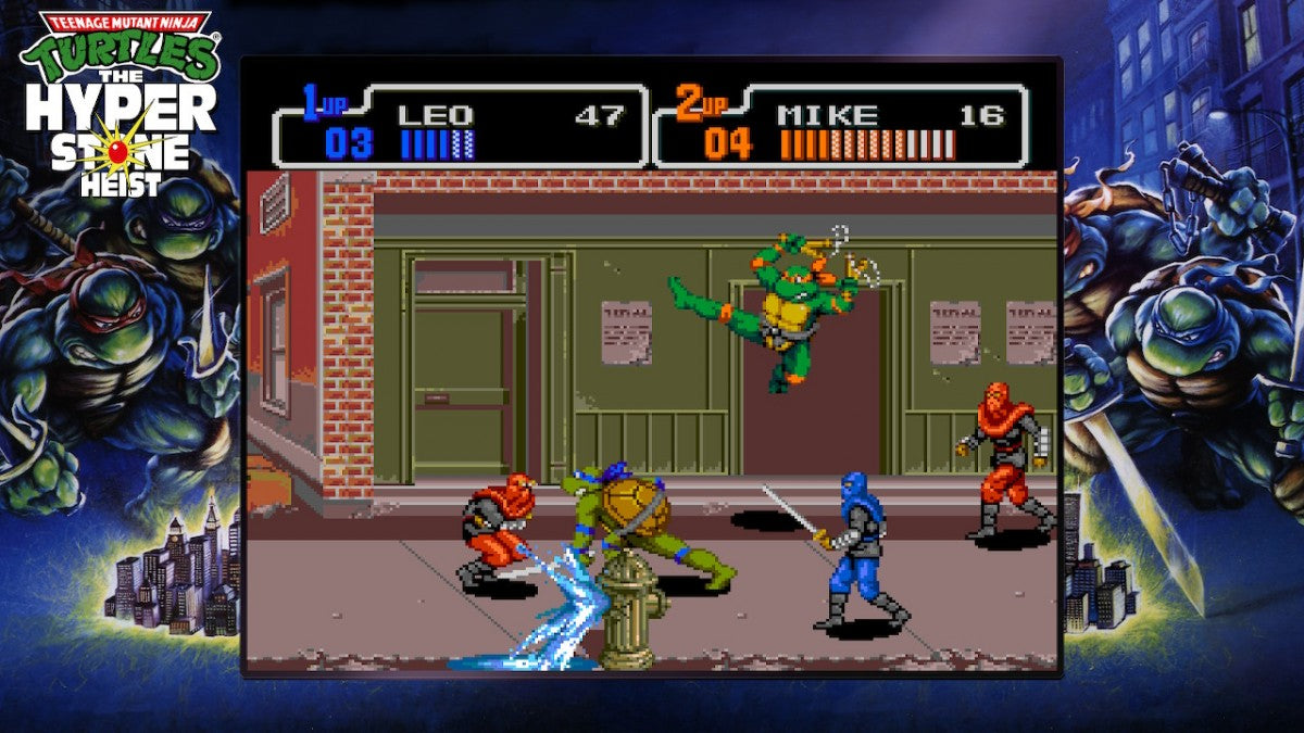 Teenage Mutant Ninja Turtles Cowabunga Collection Nintendo Switch NS video game featuring classic TMNT action gameplay arcade fighting platforming beat em up adventures iconic Teenage Mutant Ninja Turtles characters retro video game collection Nintendo Switch gaming and collectible appeal gameplay