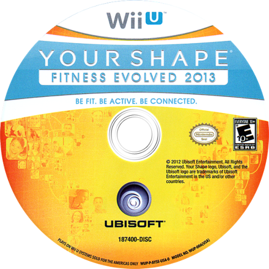 Your Shape Fitness Evolved 2013 disc art for Nintendo Wii U (WiiU) video game 