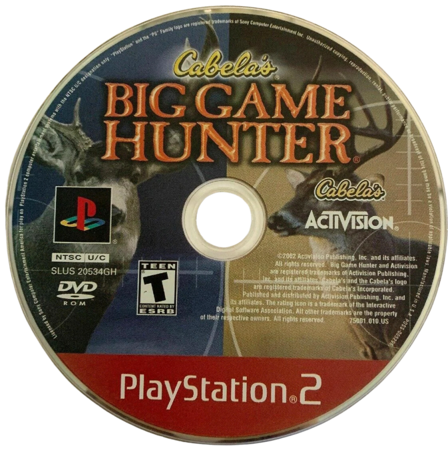 Cabela's Big Game Hunter [Greatest Hits] – PlayStation 2 (PS2) hunting simulation sports video game disc