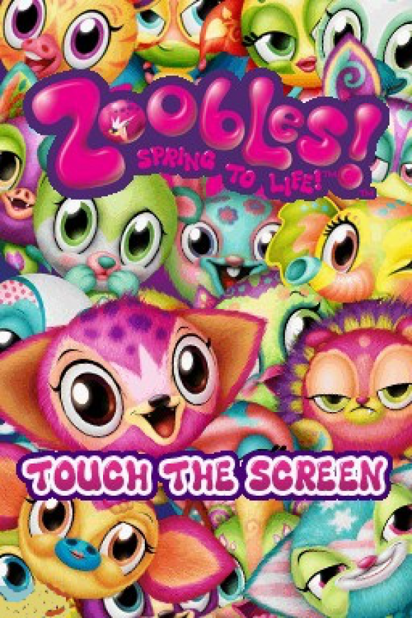 Zoobles! Spring to Life! for Nintendo DS with colorful creature care and interactive adventure theme main menu