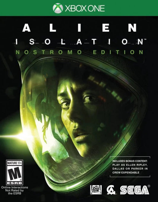 Alien: Isolation cover art for Xbox One (XONE) survival horror video game