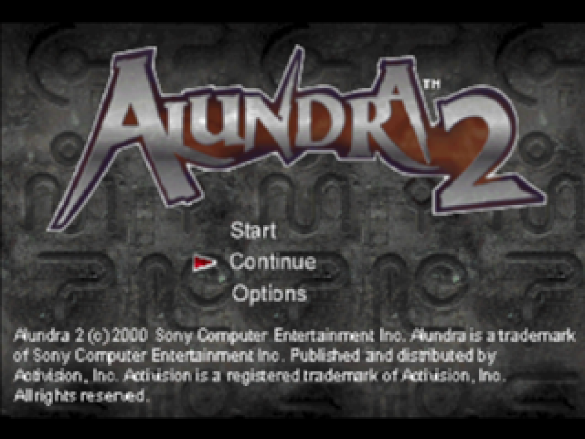 Alundra 2 retro fantasy action adventure RPG game for PlayStation 1 (PS1) title screen