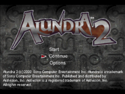 Alundra 2 retro fantasy action adventure RPG game for PlayStation 1 (PS1) title screen