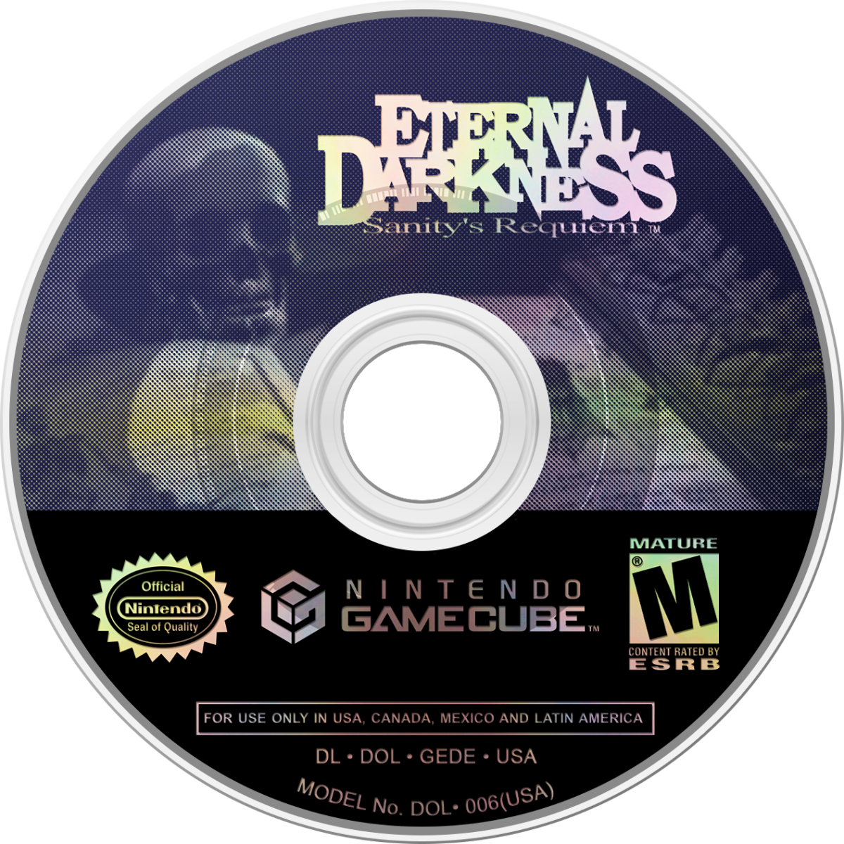 Eternal Darkness Sanity’s Requiem GameCube Nintendo GameCube survival horror psychological horror game sanity effects sanity meter mechanic sanity hallucinations fourth wall tricks ancient evil storyline Lovecraft inspired atmosphere Silicon Knights retro gaming GameCube software video game title disc
