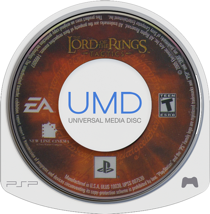 UMD disc for 'The Lord of the Rings: Tactics' game for PlayStation Portable