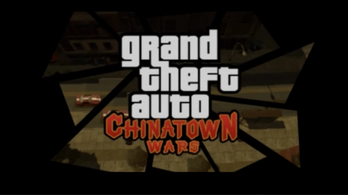 Grand Theft Auto: Chinatown Wars title page for PlayStation Portable (PSP) open-world action-adventure video game