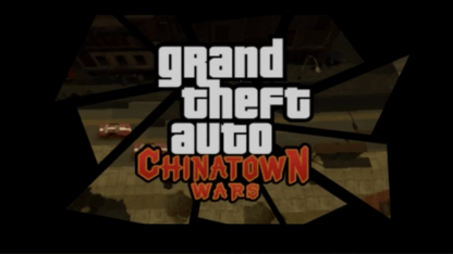 Grand Theft Auto: Chinatown Wars title page for PlayStation Portable (PSP) open-world action-adventure video game