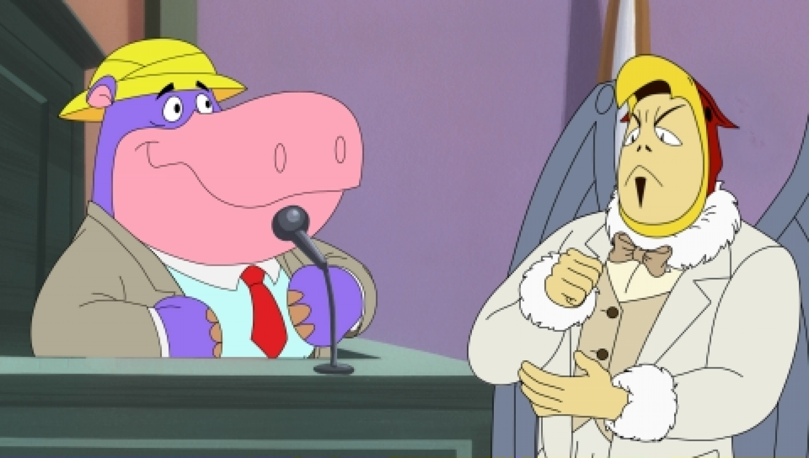 Harvey Birdman: Attorney at Law gameplay for PlayStation Portable (PSP) adventure visual novel video game