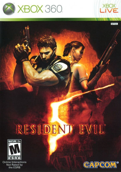 Resident Evil 5 cover art for Xbox 360 (X360) video game 