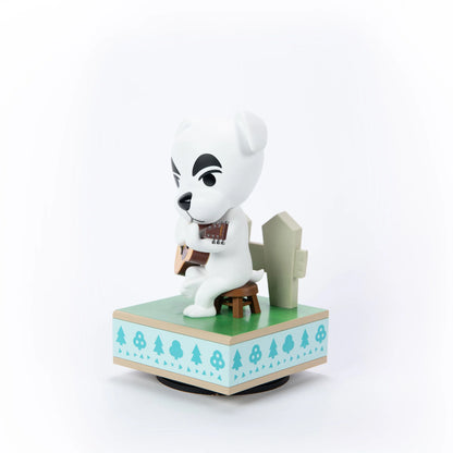 K K Slider 9 inch statue by First 4 Figures detailed Animal Crossing collectible featuring iconic guitar playing pose stylized design and premium display quality celebrating the Nintendo life simulation franchise angled front view