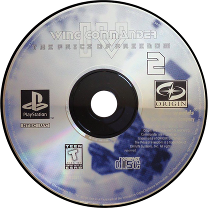 Wing Commander IV retro sci-fi space combat simulation game for PlayStation 1 (PS1) disc 2