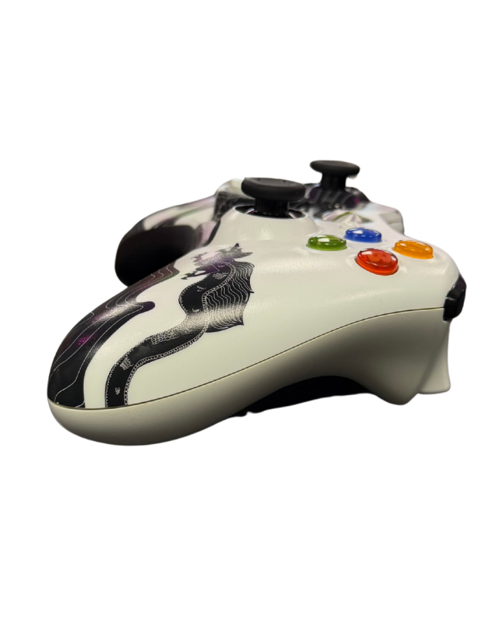 Dragon Age limited edition Xbox 360 controller collectible Microsoft gaming accessory for Xbox 360 systems side view