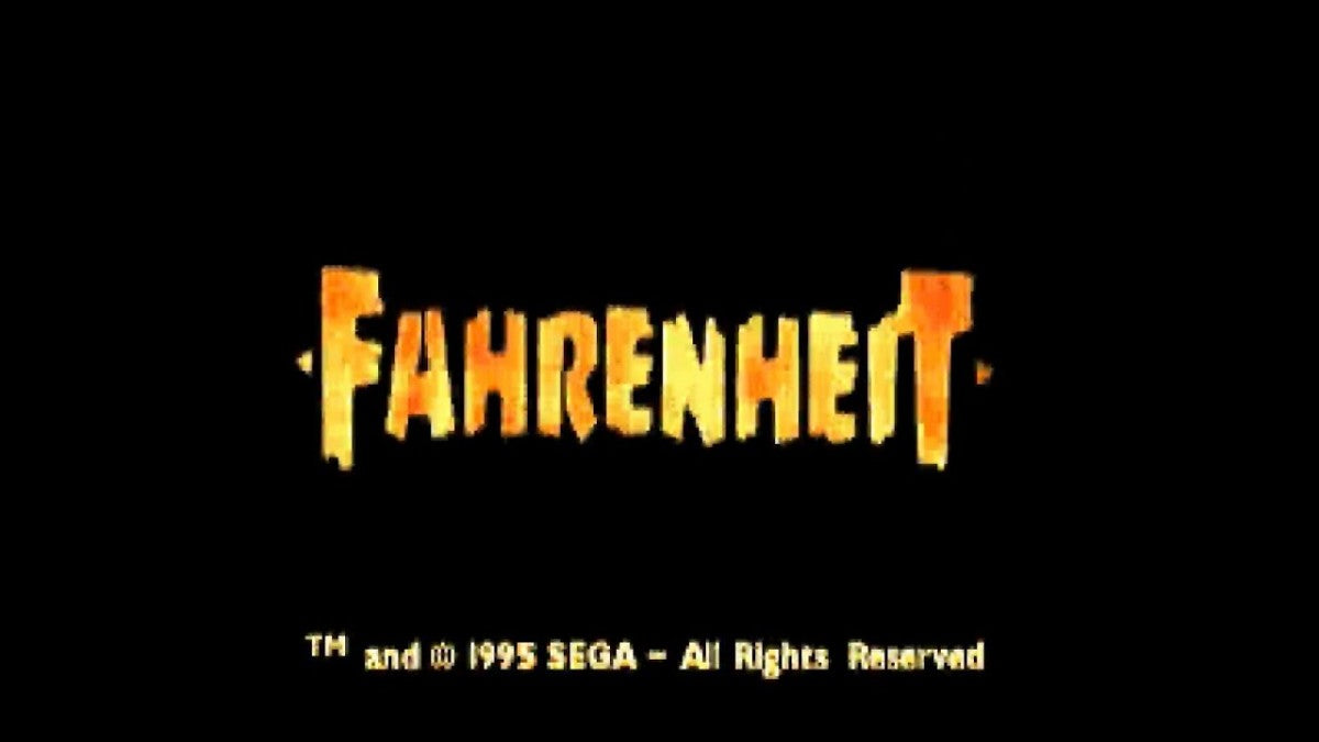 Fahrenheit Sega CD 32X full motion video FMV interactive movie thriller game cyber espionage action conspiracy storyline branching narrative live action cutscenes Digital Pictures style gameplay retro gaming Sega CD 32X software video game title title screen