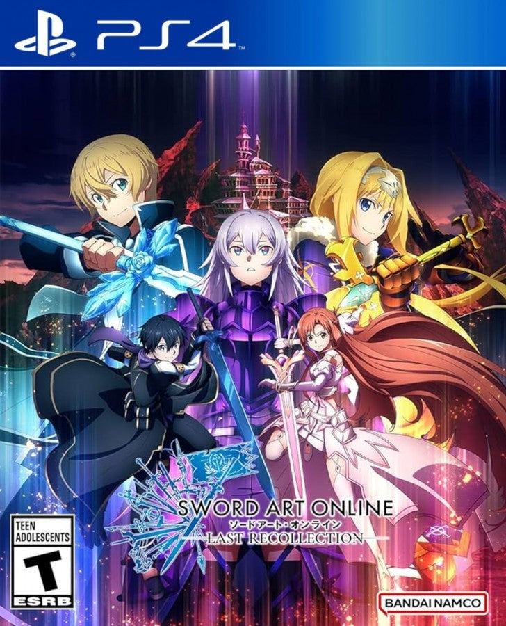 Sword Art Online Last Recollection PS5 video game featuring action RPG combat immersive story based on the popular anime franchise expansive environments character progression online multiplayer modes and high fidelity graphics on PlayStation 5 — anime inspired AR gaming adventure experience. cover