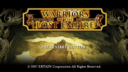 Warriors of the Lost Empire PlayStation Portable PSP for action role playing video game fans featuring hack and slash combat ancient Roman fantasy settings powerful weapons character abilities dungeon exploration challenging enemies boss battles and classic portable RPG adventure collectible gaming appeal gameplay