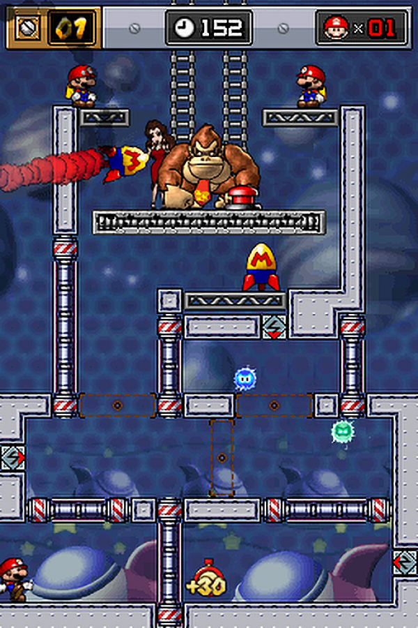 Mario vs. Donkey Kong: Mini-Land Mayhem gameplay for Nintendo DS (DS) puzzle platforming video game