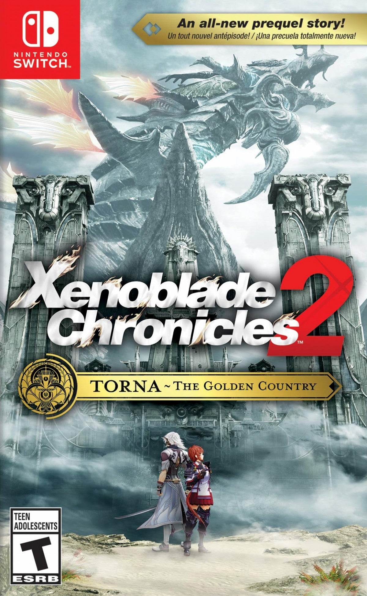 Xenoblade Chronicles 2 Torna The Golden Country Nintendo Switch video game Xenoblade fantasy action RPG open world adventure real time combat story driven gameplay console title Nintendo Switch release cover art