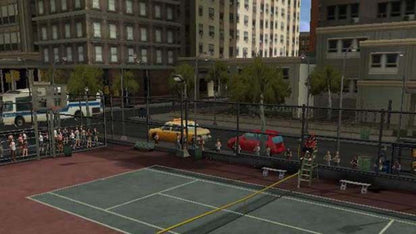 Outlaw Tennis – PlayStation 2 (PS2) video game gameplay, comedic tennis sports simulation game.