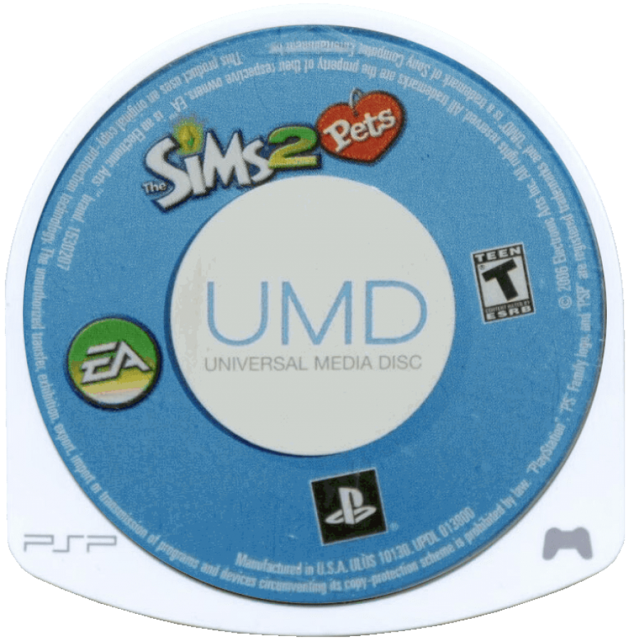 The Sims 2: Pets PSP disc for PlayStation Portable (PSP) life simulation game