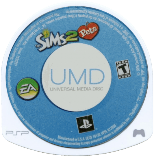 The Sims 2: Pets PSP disc for PlayStation Portable (PSP) life simulation game