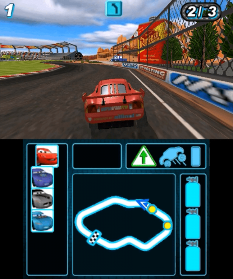Disney Pixar Cars 2 gameplay for Nintendo 3DS (3DS) racing video game